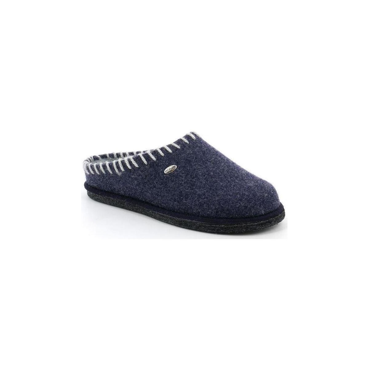 Schoenen Dames Leren slippers Grunland DSG-CI2937 Blauw