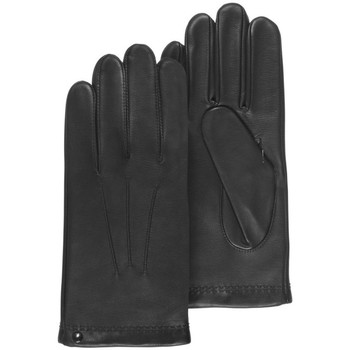 Accessoires Heren Handschoenen Isotoner homme gants cuir cachemire et soie noir 69077 Zwart