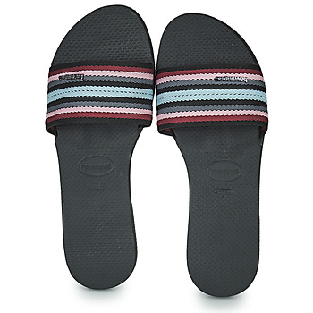 Schoenen Dames Leren slippers Havaianas YOU MALTA Zwart