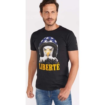Textiel Heren T-shirts & Polo’s Le Temps des Cerises T-shirt LEAVEN Zwart