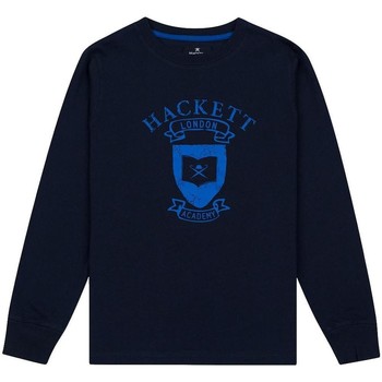 Textiel Jongens T-shirts met lange mouwen Hackett  Blauw