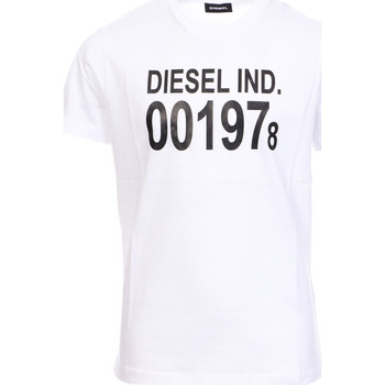 Textiel Jongens T-shirts korte mouwen Diesel  Wit