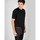 Textiel Heren T-shirts korte mouwen Les Hommes LKT152 703 | Oversized Fit Mercerized Cotton T-Shirt Zwart