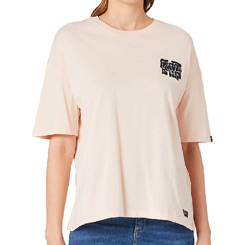 Textiel Dames T-shirts korte mouwen Superdry  Roze