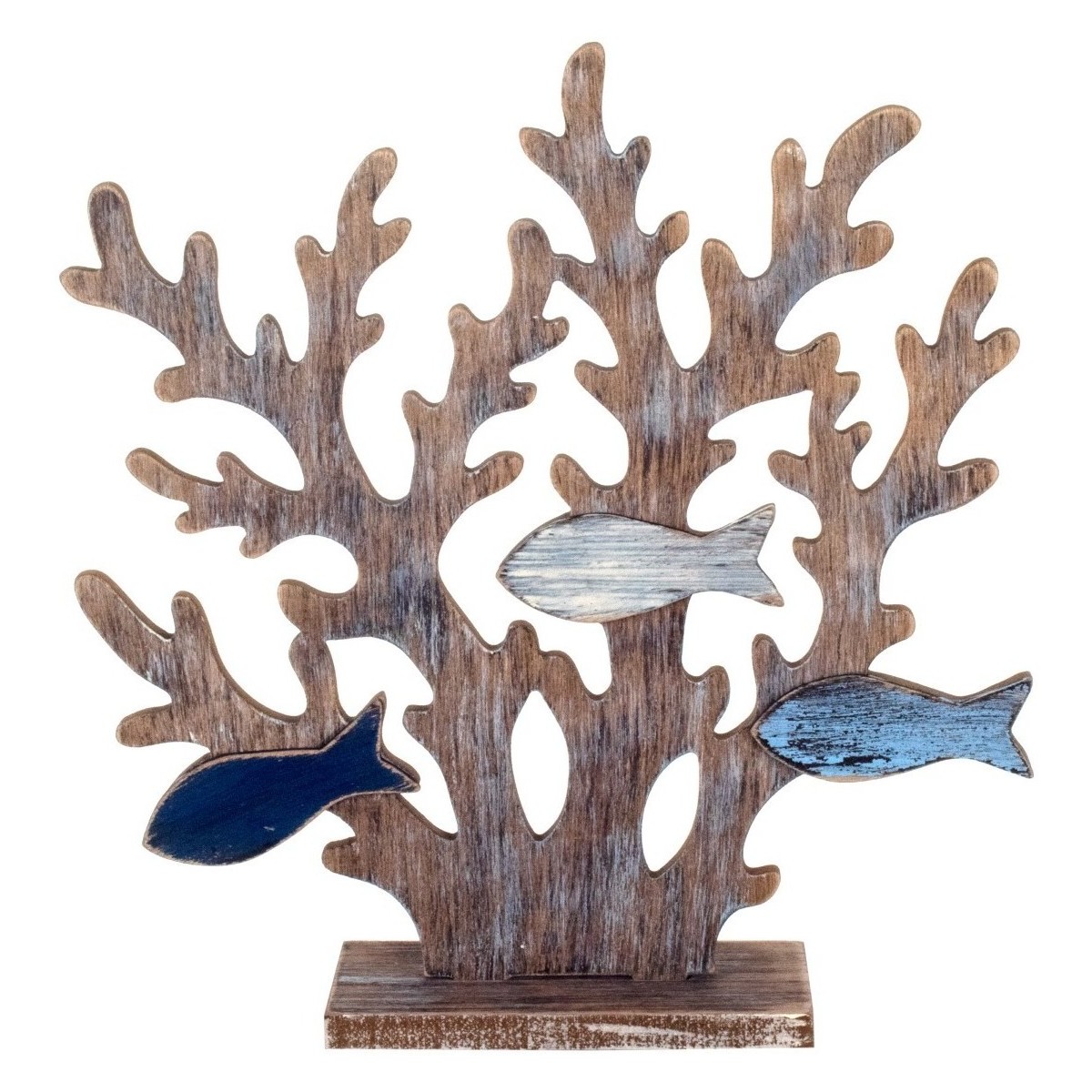 Wonen Beeldjes Signes Grimalt Coral Ornament Met Vis Blauw