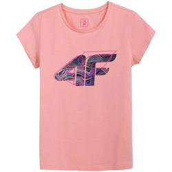 Textiel Meisjes T-shirts korte mouwen 4F JTSD003A Rose