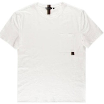 Textiel Heren T-shirts korte mouwen Antony Morato Tshirt Męski Regular Fit Cream Wit