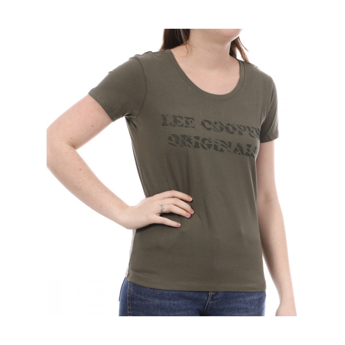 Textiel Dames T-shirts & Polo’s Lee Cooper  Groen