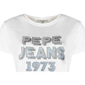 Textiel Dames T-shirts korte mouwen Pepe jeans PL504817 | Bibiana Wit