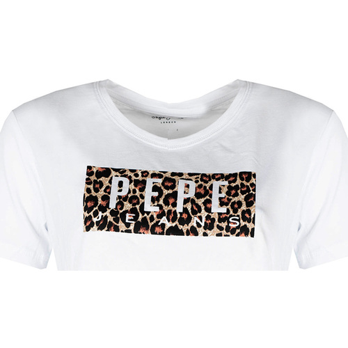 Textiel Dames T-shirts korte mouwen Pepe jeans PL504996 | Cristinas Wit