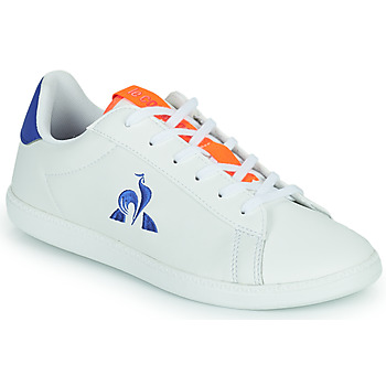 Schoenen Kinderen Lage sneakers Le Coq Sportif COURTSET GS SPORT Wit / Orange / Blauw