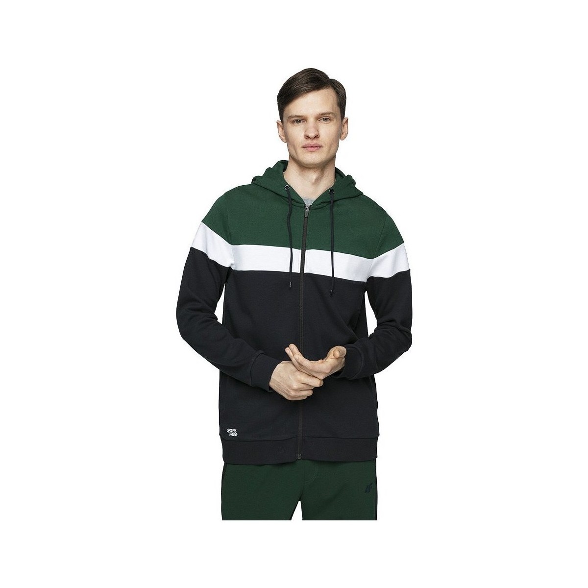 Textiel Heren Sweaters / Sweatshirts 4F BLM012 Blanc, Noir, Vert