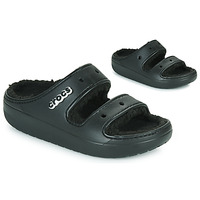 Schoenen Leren slippers Crocs CLASSIC COZZY SANDAL Zwart