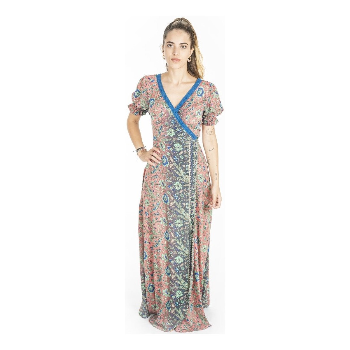 Textiel Dames Lange jurken Isla Bonita By Sigris Lange Midi-Jurk Roze