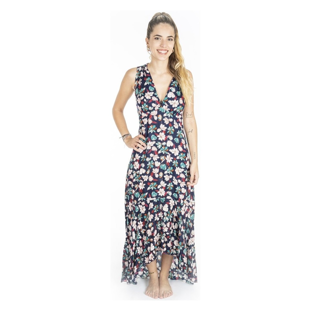 Textiel Dames Lange jurken Isla Bonita By Sigris Lange Midi-Jurk Multicolour