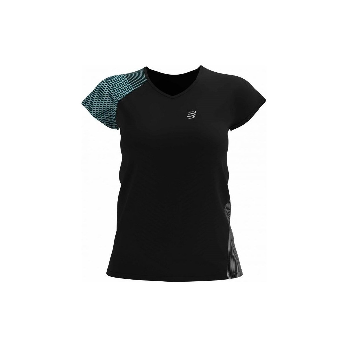 Textiel Dames T-shirts korte mouwen Compressport Performance SS Noir, Vert