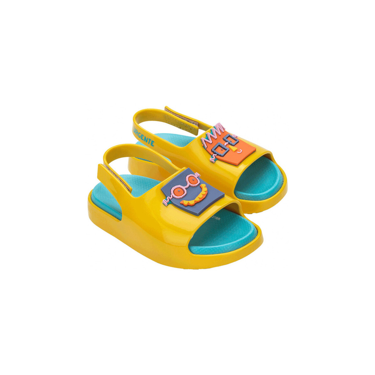 Schoenen Kinderen Sandalen / Open schoenen Melissa MINI  Cloud Slide + Fábula B - Yellow Blue Geel