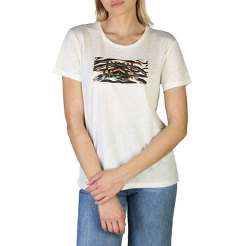 Textiel Dames T-shirts korte mouwen Pepe jeans - caitlin_pl505145 Wit