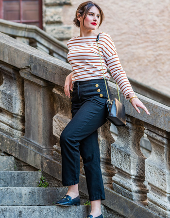 Textiel Dames Straight jeans Céleste ONDINE  Zwart