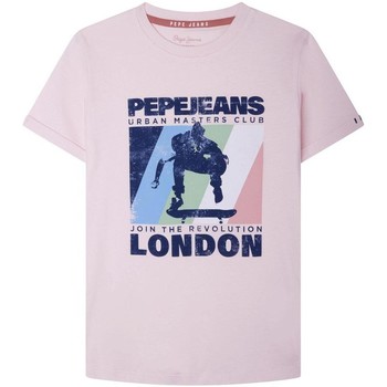 Textiel Jongens T-shirts korte mouwen Pepe jeans  Roze