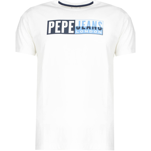 Textiel Heren T-shirts korte mouwen Pepe jeans PM507757 | Gelu Wit