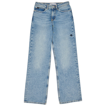 Textiel Meisjes Straight jeans Calvin Klein Jeans WIDE LEG HR Blauw
