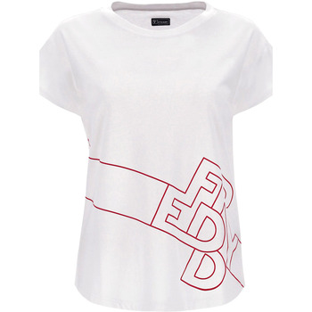 Textiel Dames T-shirts korte mouwen Freddy S2WFTT2 Wit