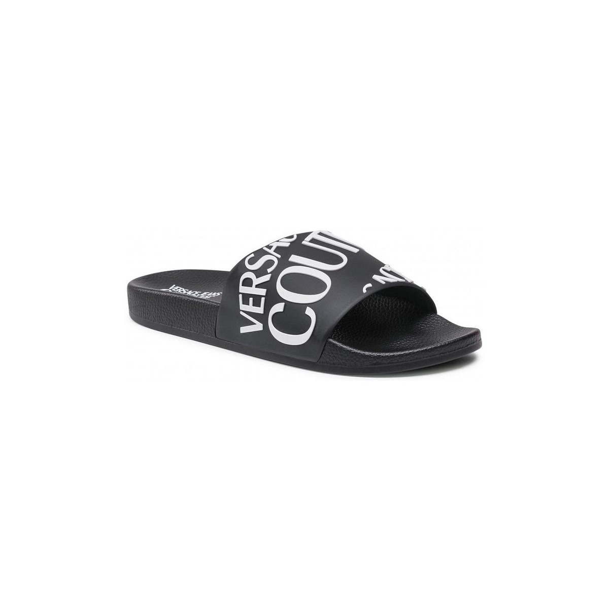 Schoenen Heren Leren slippers Versace Jeans Couture 71YA3SQ1 Zwart