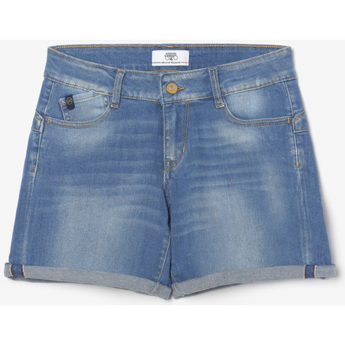 Textiel Dames Korte broeken / Bermuda's Le Temps des Cerises Short van jeans PAOLA Blauw