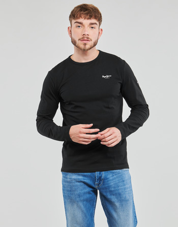 Textiel Heren T-shirts met lange mouwen Pepe jeans ORIGINAL BASIC 2 LONG Zwart