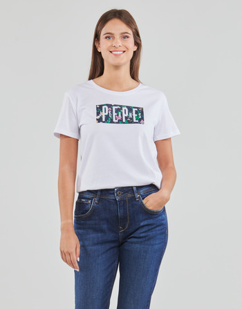 Textiel Dames T-shirts korte mouwen Pepe jeans PATSY Wit