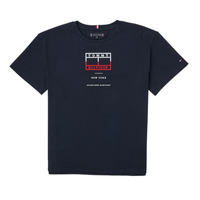 Textiel Jongens T-shirts korte mouwen Tommy Hilfiger KB0KB07598-DW5 Marine