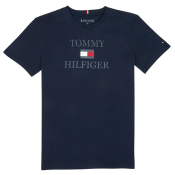Textiel Jongens T-shirts korte mouwen Tommy Hilfiger KB0KB07794-SKY Marine