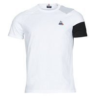 Textiel Heren T-shirts korte mouwen Le Coq Sportif BAT TEE SS N 1 Wit / Grijs / Zwart