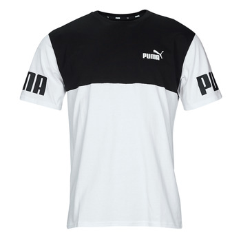 Textiel Heren T-shirts korte mouwen Puma PUMA POWER COLORBLOCK Zwart / Wit