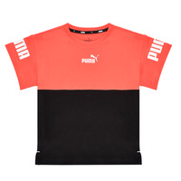 Textiel Meisjes T-shirts korte mouwen Puma PUMA POWER COLORBLOCK TEE Zwart / Orange