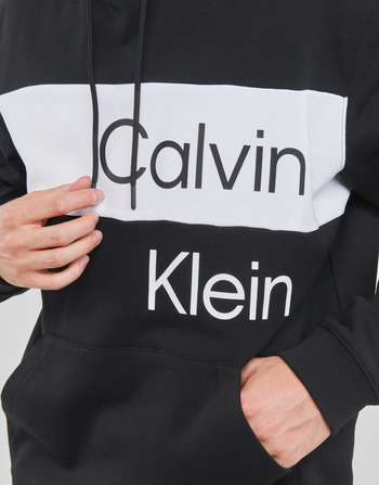 Calvin Klein Jeans INSTITUTIONAL BLOCKING HOODIE Zwart / Wit