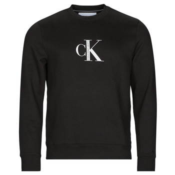 Textiel Heren Sweaters / Sweatshirts Calvin Klein Jeans CK INSTITUTIONAL CREW NECK Zwart