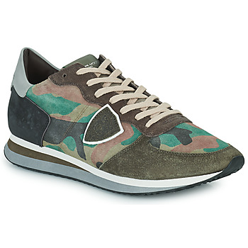 Schoenen Heren Lage sneakers Philippe Model TROPEZ X LOW MAN Camouflage / Kaki