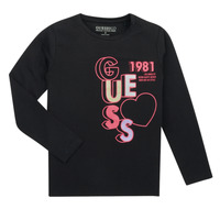 Textiel Meisjes T-shirts met lange mouwen Guess K2BI14-J1311-JBLK Zwart