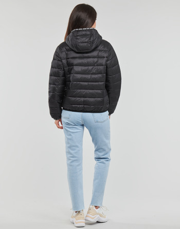 Tommy Jeans TJW QUILTED TAPE HOODED JACKET Zwart