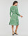 Textiel Dames Korte jurken Tommy Hilfiger BANDANA WRAP KNEE DRESS 3/4 SLV Groen