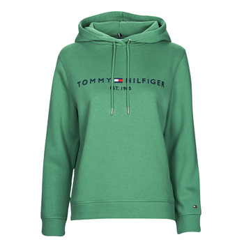 Textiel Dames Sweaters / Sweatshirts Tommy Hilfiger REGULAR HILFIGER HOODIE Groen