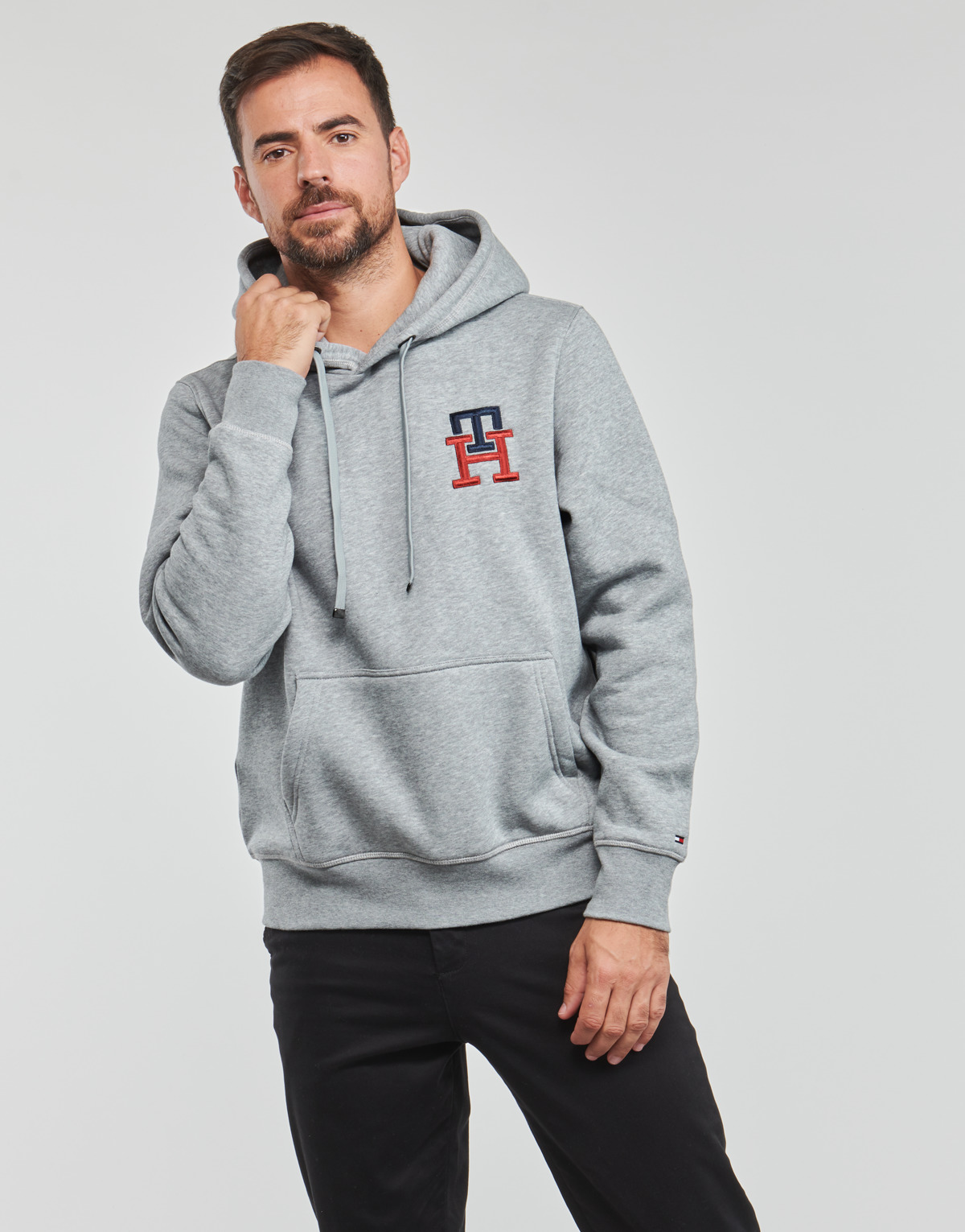 Textiel Heren Sweaters / Sweatshirts Tommy Hilfiger ESSENTIAL MONOGRAM HOODY Grijs / Chiné