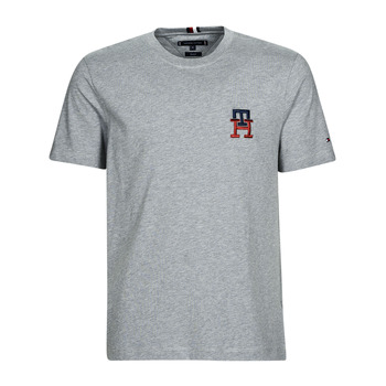 Textiel Heren T-shirts korte mouwen Tommy Hilfiger ESSENTIAL MONOGRAM TEE Grijs / Chiné