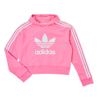 Textiel Meisjes Sweaters / Sweatshirts adidas Originals CROPPED HOODIE Roze