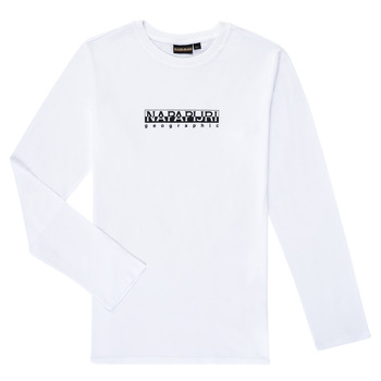 Textiel Jongens T-shirts met lange mouwen Napapijri S-BOX LS Wit