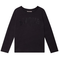Textiel Meisjes T-shirts met lange mouwen Zadig & Voltaire X15356-09B Zwart
