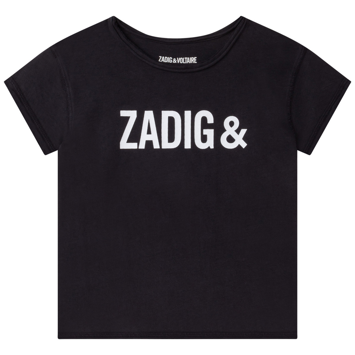 Textiel Meisjes T-shirts korte mouwen Zadig & Voltaire X15369-09B Zwart