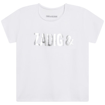 Textiel Meisjes T-shirts korte mouwen Zadig & Voltaire X15370-10B Wit